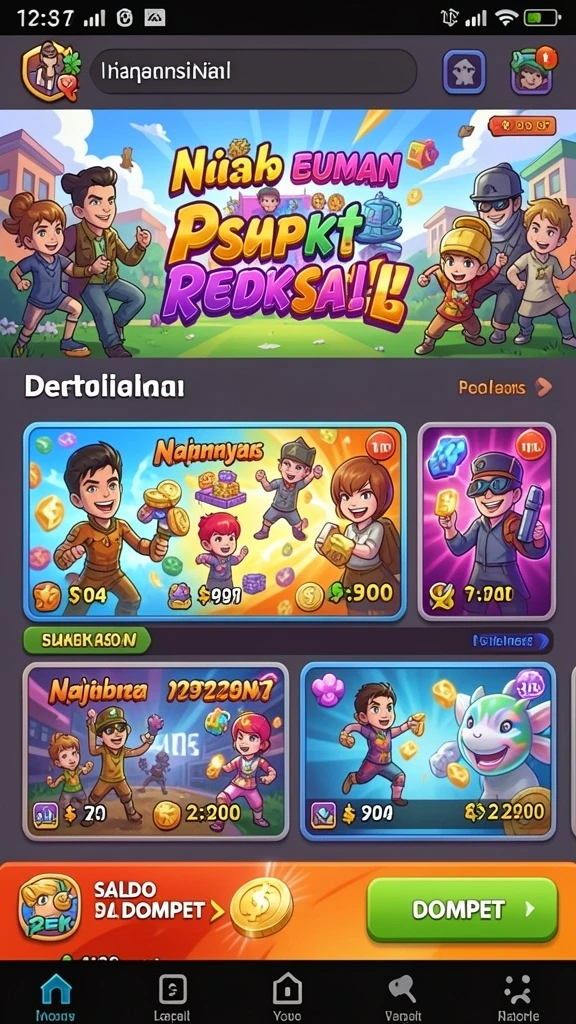 Tampilan layar utama yang menarik.