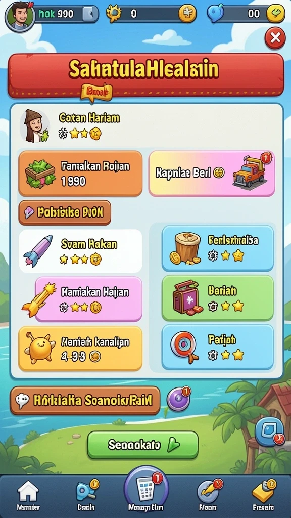 Screenshot menunjukkan fitur bonus putaran gratis yang menarik.