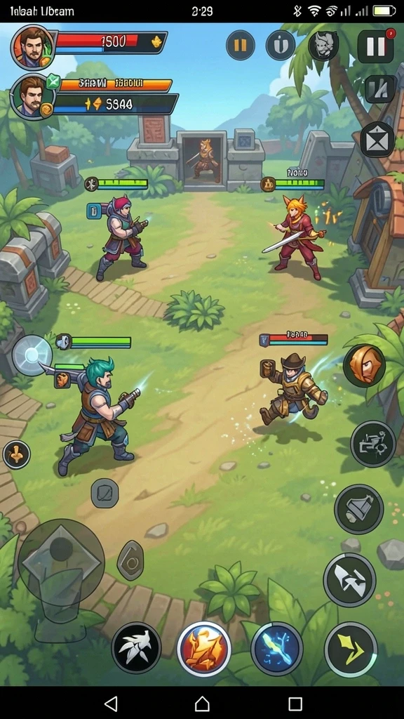 Screenshot menunjukkan aksi seru dalam pertandingan.