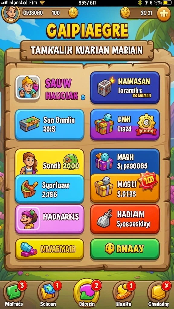 Tampilan menarik saat permainan dimulai.