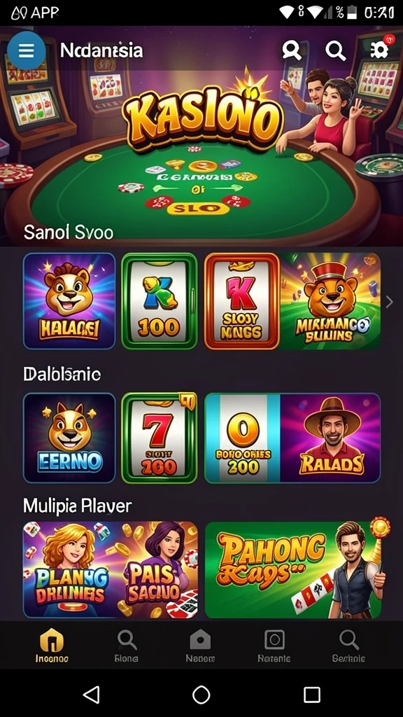 Antarmuka yang user-friendly untuk semua pemain.