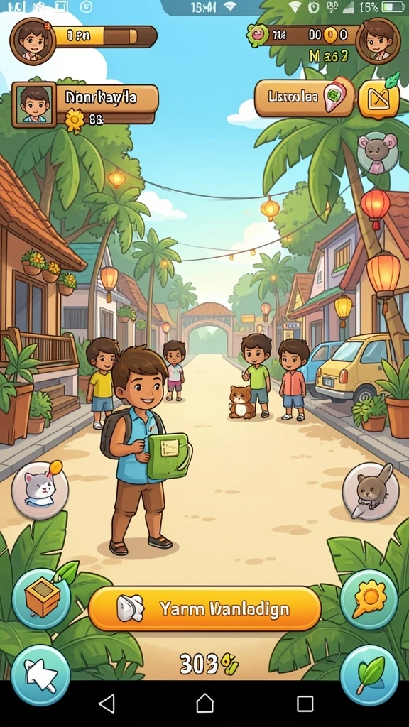 Visual menarik dari lingkungan dalam game.