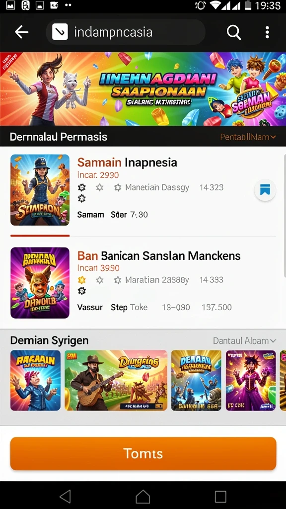 Screenshot saat karakter beraksi dalam level menantang.