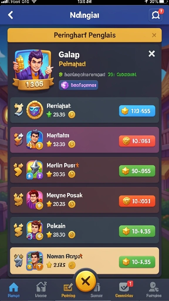 Tangkapan layar gameplay yang menampilkan suasana permainan.